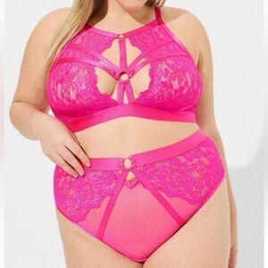 Torrid Floral Lace Strappy Bralette & Cheeky Panty